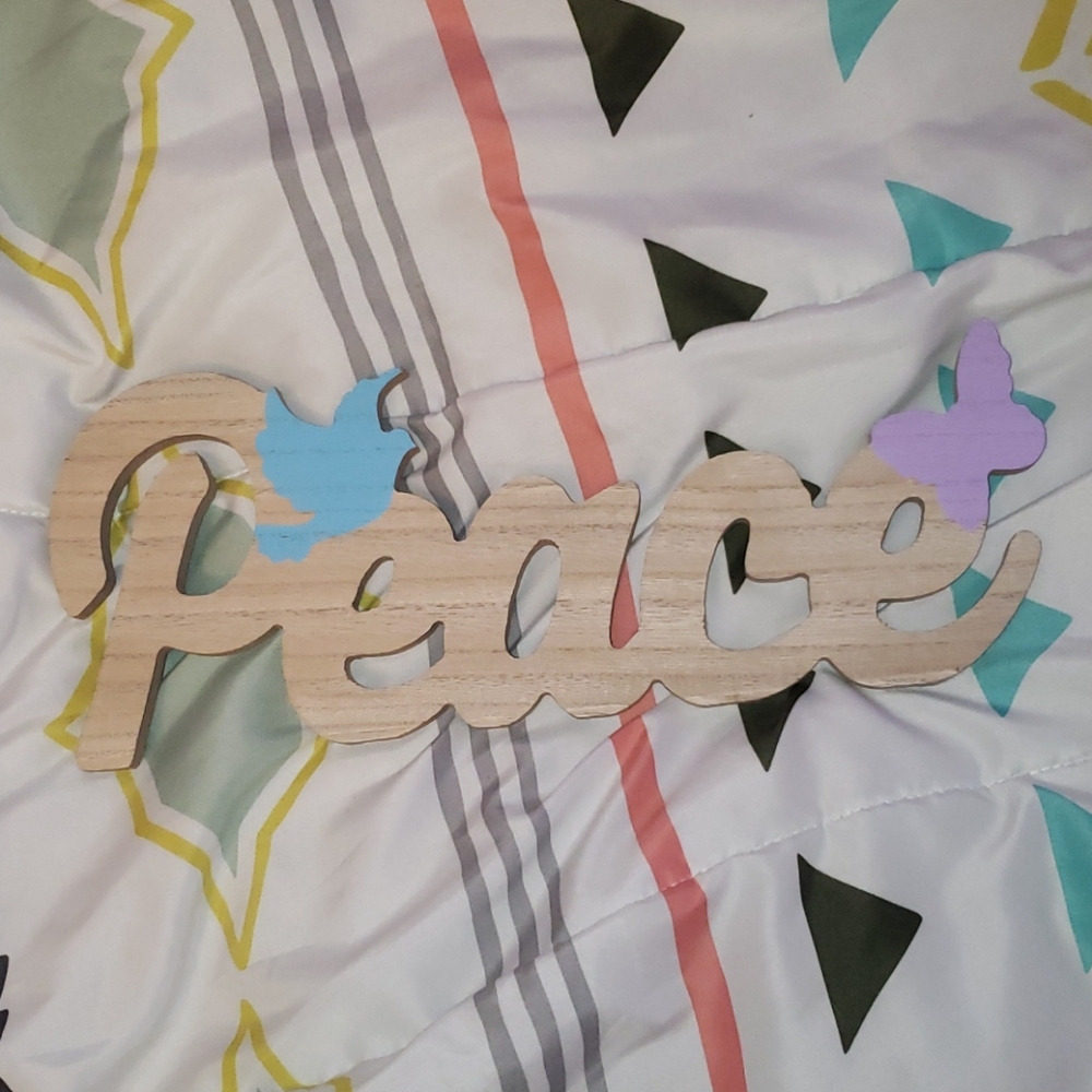 PEACE Wodden Sign